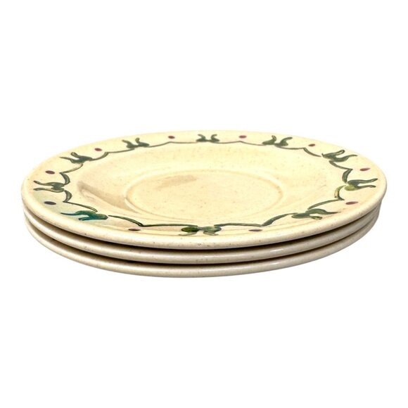 Metlox Poppytrail Ceramic Replacement Saucer Lot Set Of 3 Made In California 6" - Picture 6 of 6